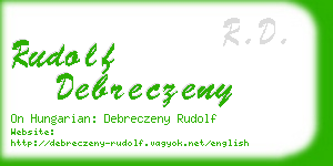 rudolf debreczeny business card